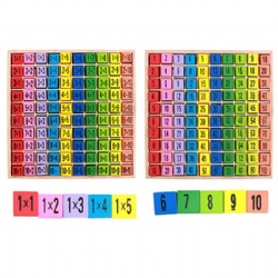 wooden montessori Times Table Nine-Nine Number Blocks toys