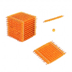 wooden montessori Bead Threading Cube Toy