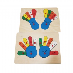 wooden montessori Hand & Foot Inset Puzzle