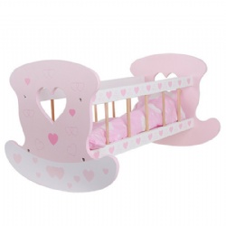wooden montessori  Pink Children's Playhouse Baby Bed Toy