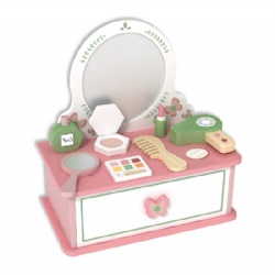 wooden montessori  Pink Child-Sized Kids' Dressing Table Toy