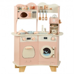 wooden montessori  Pink Kids' Pretend Play Kitchen Stove toy