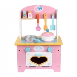 wooden montessori  Pink Kids' Pretend Play Stove Toy
