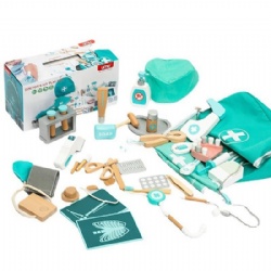 wooden montessori  Pretend Play Deluxe Doctor Toy Set