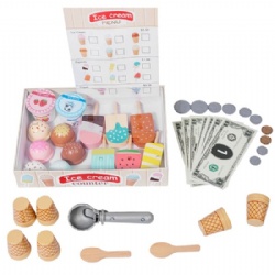 wooden montessori  Pretend Play Ice Cream Store Toy