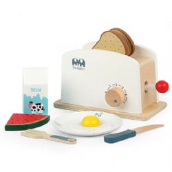wooden montessori  Pretend Play Toaster Toast Toy