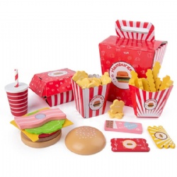wooden montessori  Simulation Kitchen Breakfast Toy Set