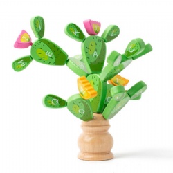 wooden plant block toys