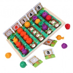 wooden puzzle farm fruit plant toys