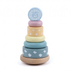 wooden rainbow tower toys