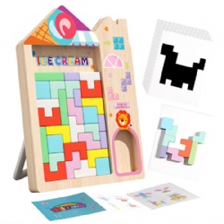 wooden russian puzzle block toys