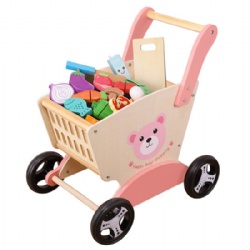wooden shopping cart toys