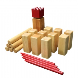 wooden kubb game