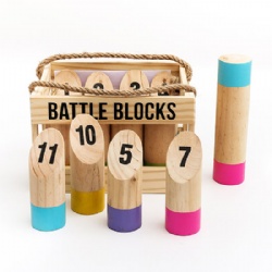 wooden kubb game