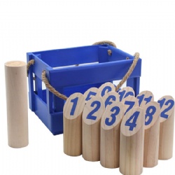 wooden kubb game