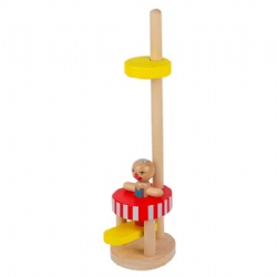 wooden joker jumping toys
