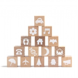 Wooden ABC Building Block Toy