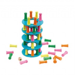 Wooden Tower Stacking Game Chess Toys