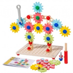 Wooden DIY Gear Assembled Combination Board Game