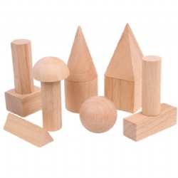 Wooden Geometric Blocks Set