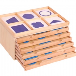 Wooden Toys Geometrical Figure Panel Cabinet