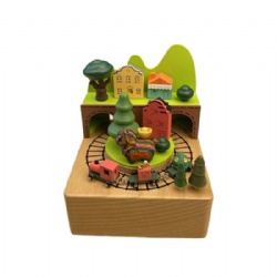 train deliver giftware christmas wooden music box