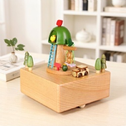 solid wooden music box