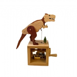 electrionic dinosaur wooden music box
