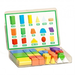 wooden montessori 3D Geometry Manipulatives toys