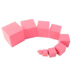 wooden montessori  Beech Wood Pink Tower Display Stand toys