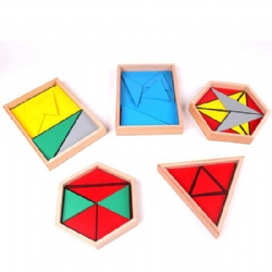 wooden montessori  Constructive Triangles Wooden Set toys