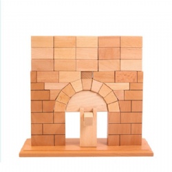 wooden montessori  Educational Wooden Roman Bridge Building Blocks toy