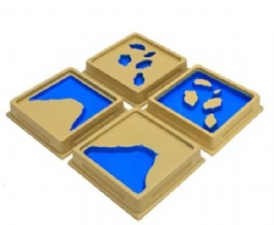 wooden montessori Geography Terrain Model Set toys