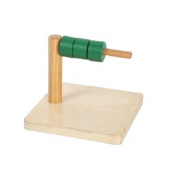 wooden montessori Green Circle Horizontal Rings toys