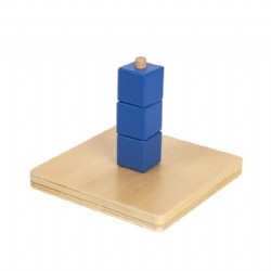wooden montessori  peg-mounted geometric cube toys