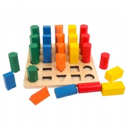 wooden montessori Sensorial Geometric Steps Wooden Set toys